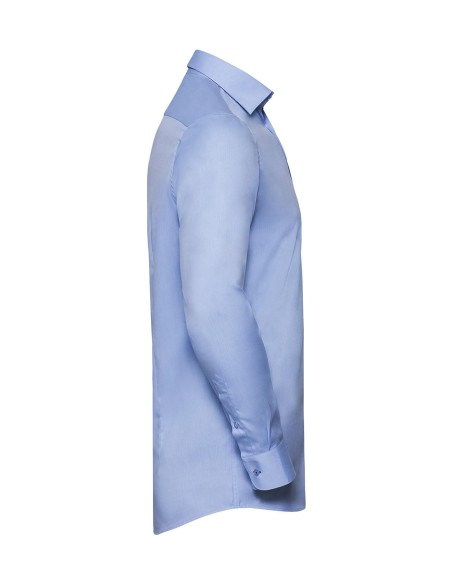 Tailored Contrast Herringbone Shirt LS7
