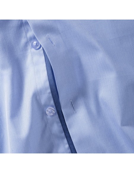Tailored Contrast Herringbone Shirt LS9