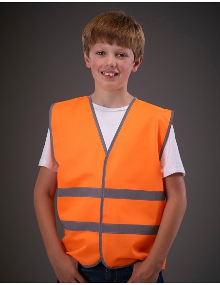 Kids Fluo Reflective Border Waistcoat5