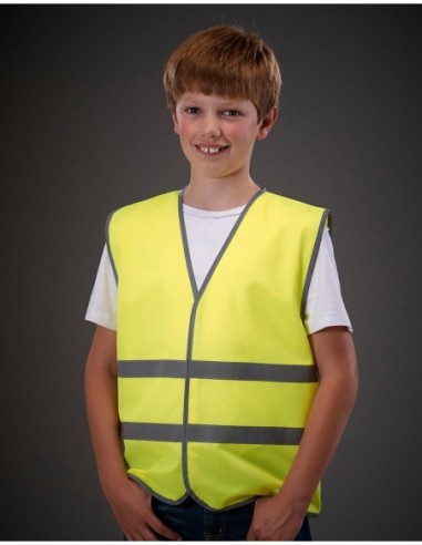 Kids Fluo Reflective Border Waistcoat7