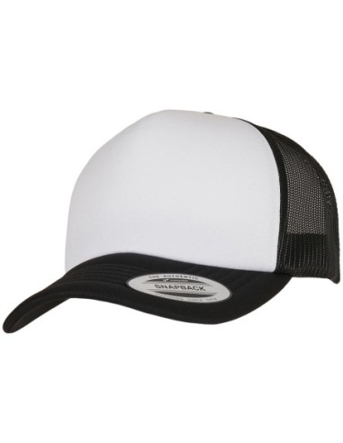 Classic Curved Foam Trucker Cap – White Front1
