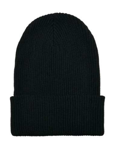 Recycled Yarn Ribbed Knit Beanie0