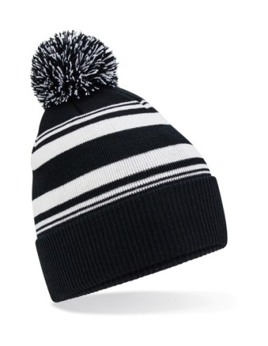 Striped Fan Beanie0