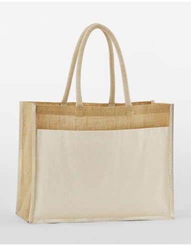 Cotton Pocket Natural Starched Jute Shopper0