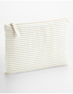 Striped Organic Cotton Accessory Pouch0