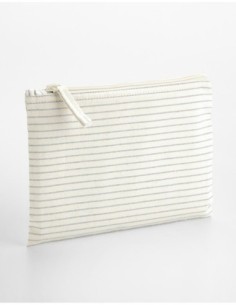 Striped Organic Cotton Accessory Pouch0 2