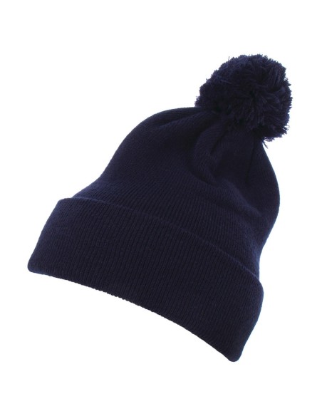 Cuffed Pom Pom Knit Beanie2