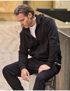 Ribbed Interlock Hooded Full Zip0