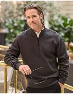 Ribbed Interlock Half Zip0