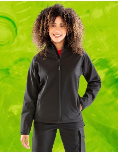 Womens Recycled 3-Layer Hooded Softshell0