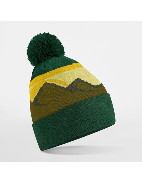 Mountain Peaks Pom Pom Beanie0