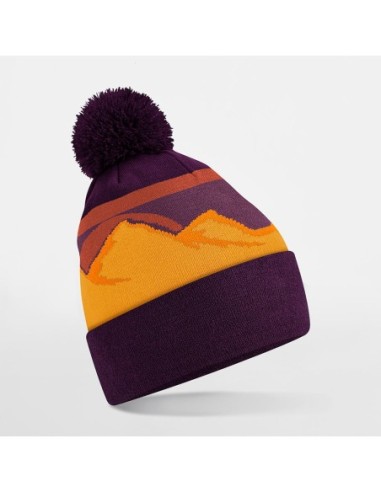 Mountain Peaks Pom Pom Beanie1