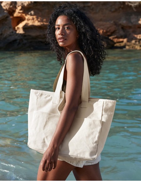Double Handle Cargo Pocket Tote2