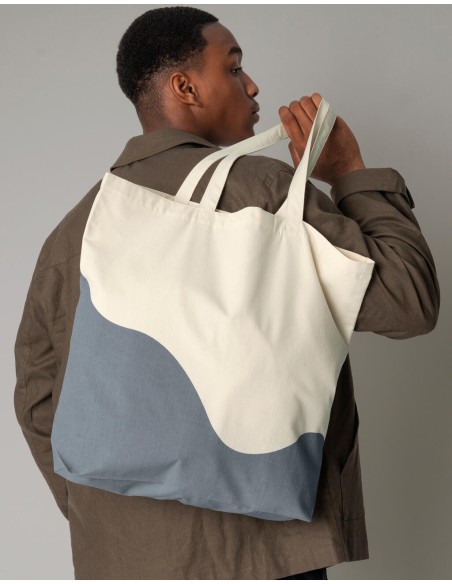 Organic Cotton Wave Print Maxi Tote2