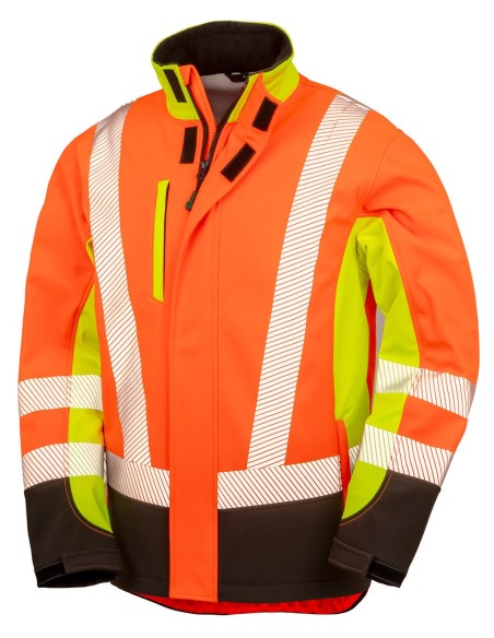 Recycled 3-Layer Printable 3-Tone Safety Softshell0
