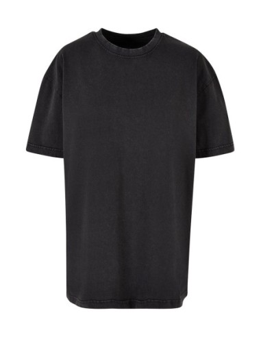 Ladies Oversized Acid Wash0
