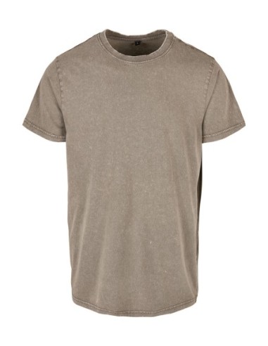 Acid Washed Round Neck Tee2