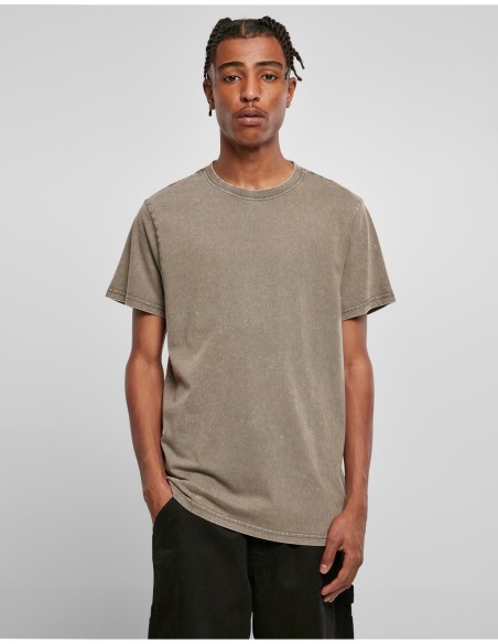 Acid Washed Round Neck Tee3