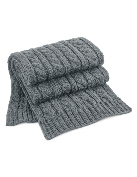 Cable Knit Melange Scarf1