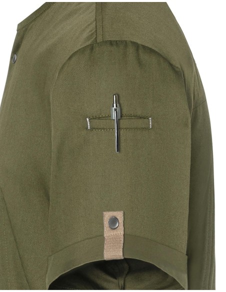 Short-Sleeve Chef Jacket Green-Generation2