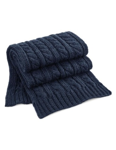 Cable Knit Melange Scarf2
