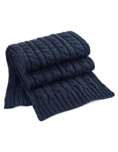 Cable Knit Melange Scarf5