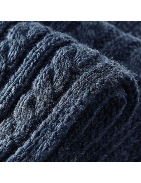 Cable Knit Melange Scarf6