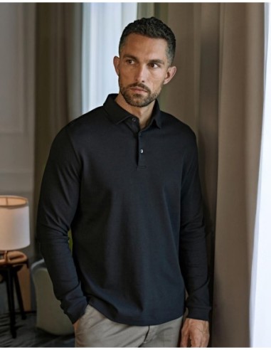 Pima Cotton Long Sleeve Polo0