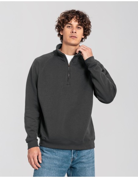 Iconic Premium Zip Neck Sweat1