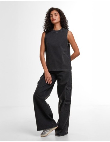 Ladies Vintage Washed Sleeveless Tee4