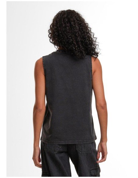 Ladies Vintage Washed Sleeveless Tee5