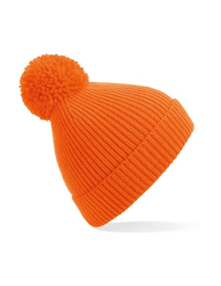 Engineered Knit Ribbed Pom Pom Beanie6