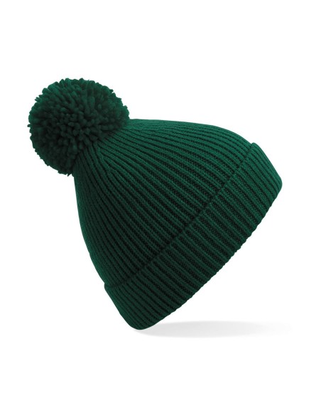 Engineered Knit Ribbed Pom Pom Beanie9