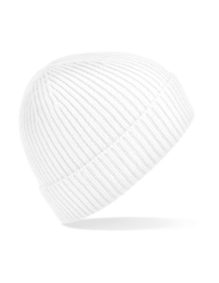 Engineered Knit Ribbed Beanie0