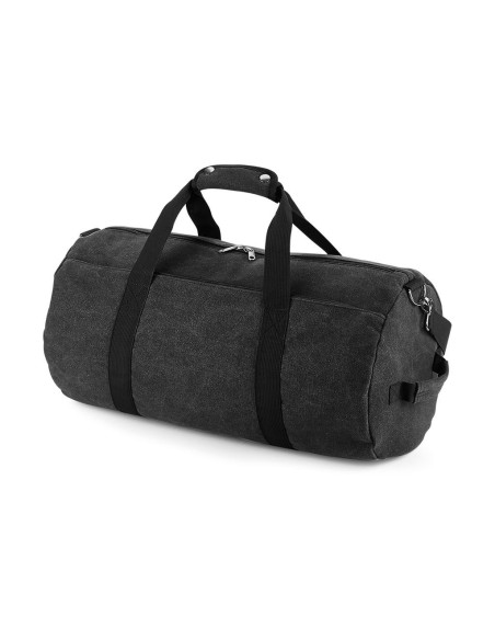 Vintage Canvas Barrel Bag0