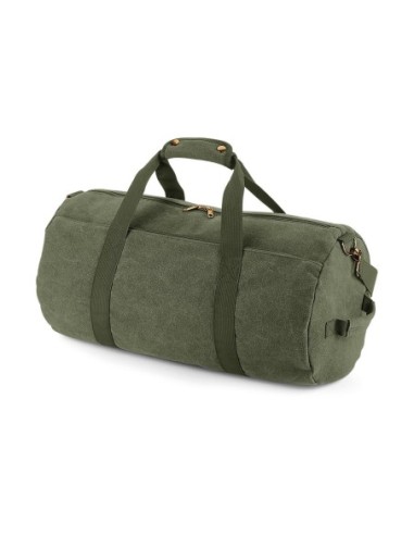 Vintage Canvas Barrel Bag2