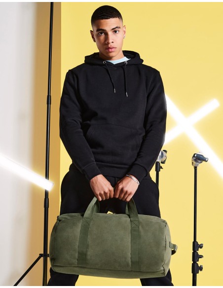 Vintage Canvas Barrel Bag4