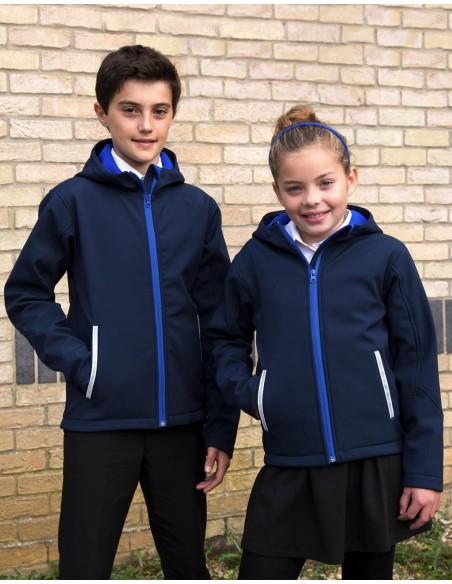 Kids TX Performance Hooded Softshell Jacket6