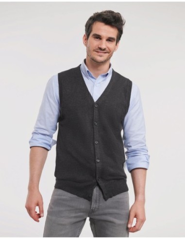 Mens V-Neck Sleeveless Knitted Cardigan5