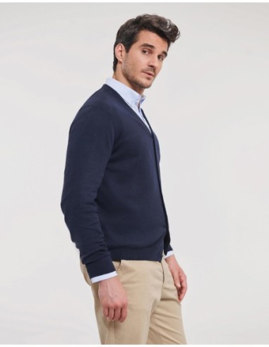 Mens V-Neck Knitted Cardigan6