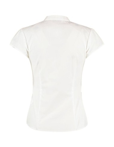 Womens Tailored Fit Mandarin Collar Blouse SSL3