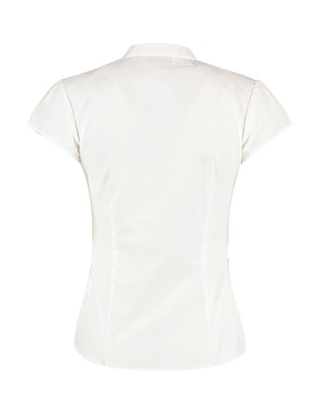 Womens Tailored Fit Mandarin Collar Blouse SSL3