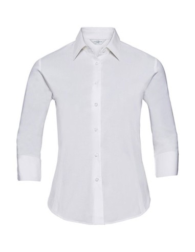Ladies 34 Sleeve Easy Care Fitted Shirt0