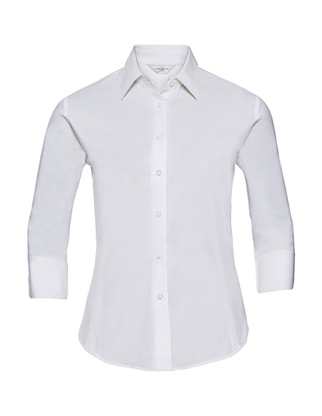 Ladies 34 Sleeve Easy Care Fitted Shirt0