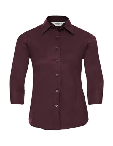 Ladies 34 Sleeve Easy Care Fitted Shirt2