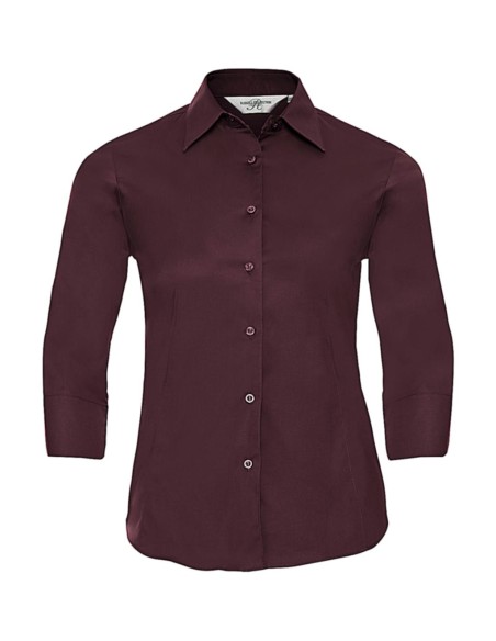 Ladies 34 Sleeve Easy Care Fitted Shirt2