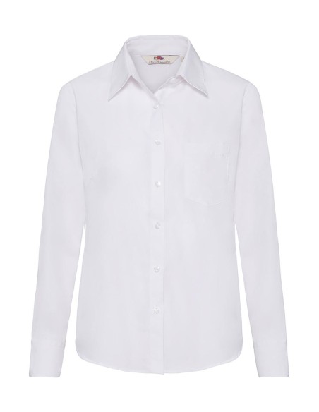 Ladies Poplin Shirt LS0