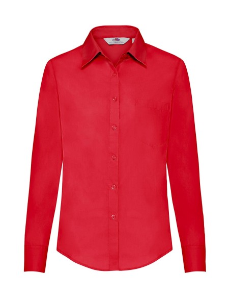 Ladies Poplin Shirt LS4