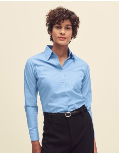 Ladies Poplin Shirt LS6