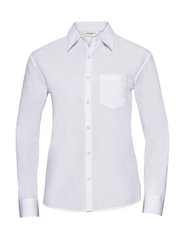Ladies LS Poplin Shirt0